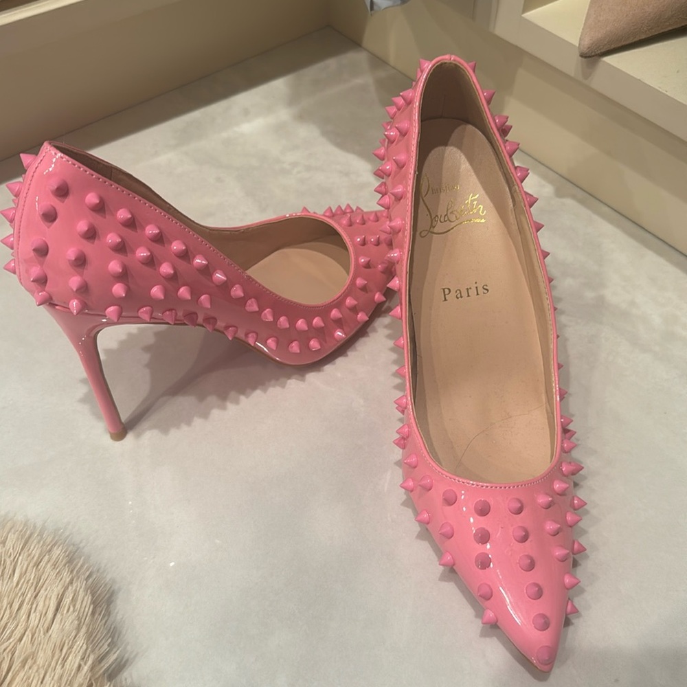 Lubs hot pink heels size 8.5